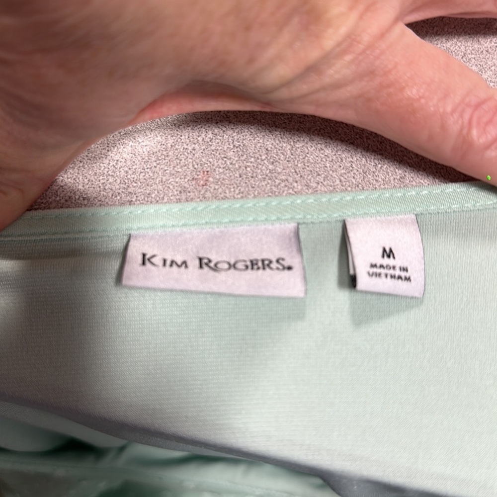 Kim Rogers brand Mint‎ green top /Size M / D-87 - Picture 5 of 5